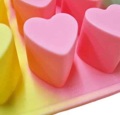 Molde de silicona corazones altos Velas, Cemento, Resina y Yeso