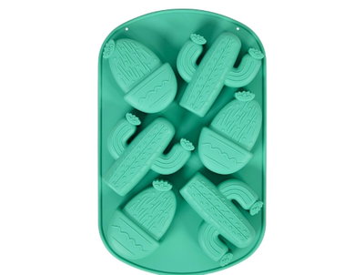 Molde de silicona cactus x 6 cuadrado  –  jabones Velas, Cemento, Resina y Yeso