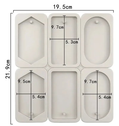 Molde de Silicona  placa tags  para Cemento, Yeso y Resina –  velas