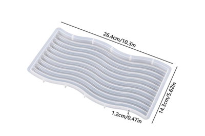 Molde de silicona ondas   Cemento, Resina y Yeso