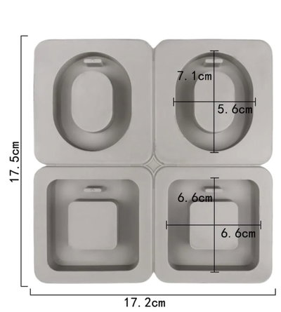 Molde de Silicona  placa tags 6n3 para Cemento, Yeso y Resina –  velas