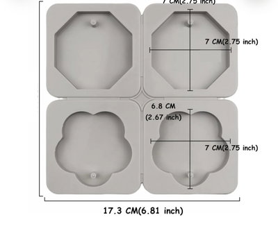 Molde de Silicona  placa tags 6f3 para Cemento, Yeso y Resina –  velas