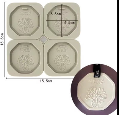 Molde de Silicona  placa tags 6f3 para Cemento, Yeso y Resina –  velas
