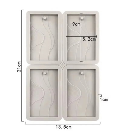 Molde de Silicona  placa tags 6d3 para Cemento, Yeso y Resina –  velas