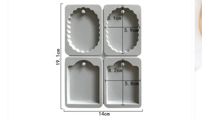 Molde de silicona para tags aromáticos x4 | Yeso, Cemento, Resina y Jabón