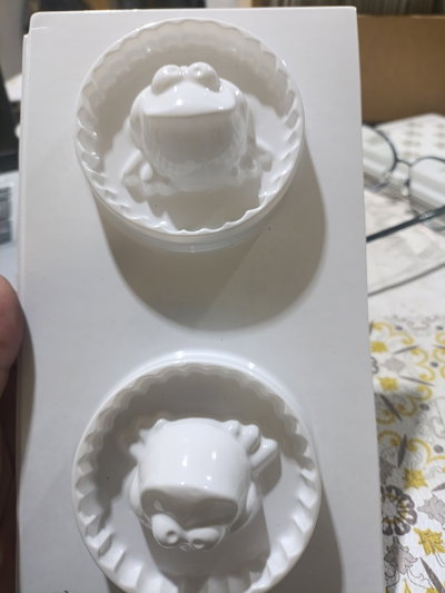 Molde termoformado para jabones artesanales con ranita x2