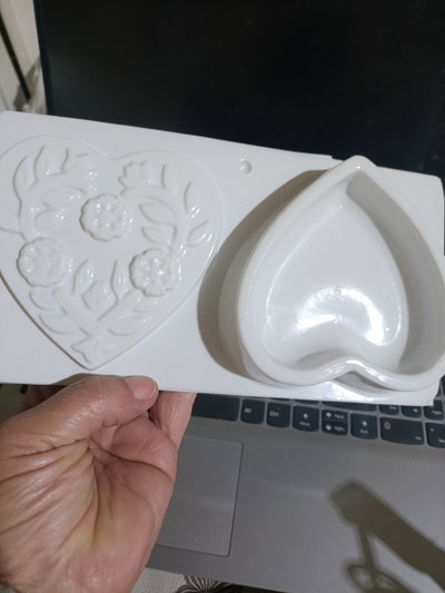 Molde termoformado cajita corazon relieve