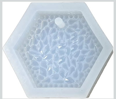 Molde de silicona Tag hexagonal  