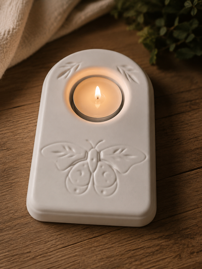 Molde termoformado porta vela mariposa