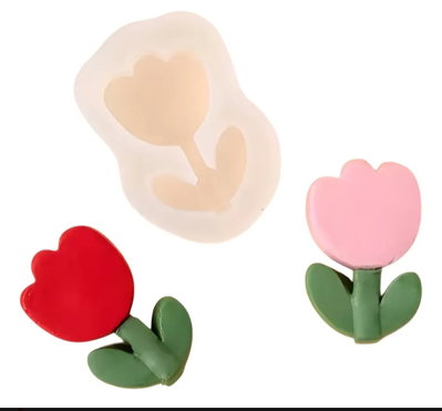Molde de Silicona tulipán con tallo