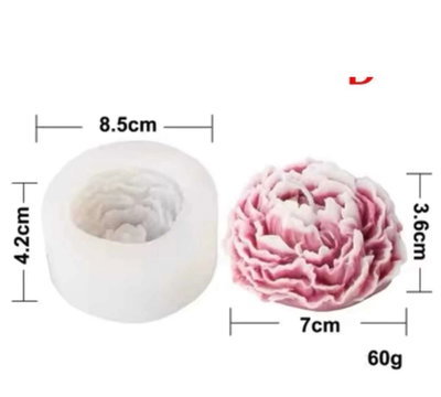 Molde de Silicona Flor peonia cerrada