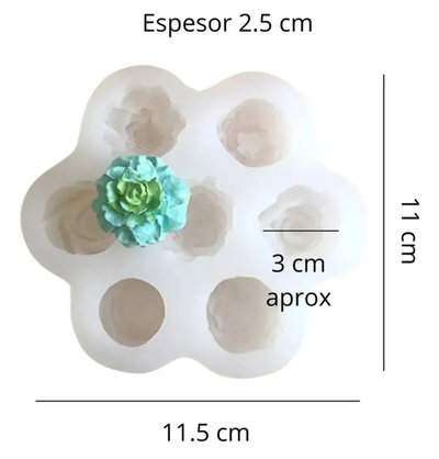 Molde de Silicona Florcitas x 7