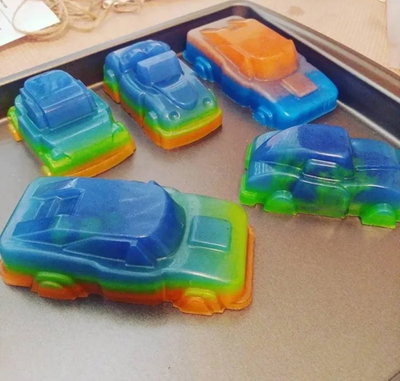 Molde silicona autos x8