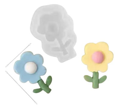 Molde de Silicona Florcita con tallo