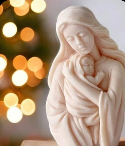 Molde silicona mujer virgen  con niño 