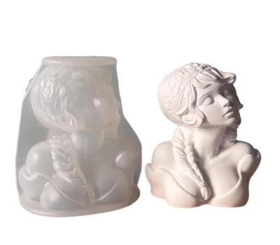 Molde silicona mujer trenza 