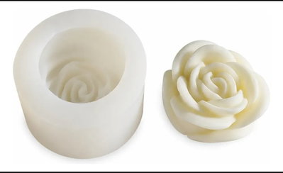 Molde de Silicona Flor rosa abierta 