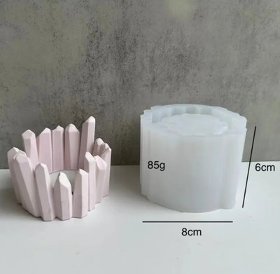 Molde silicona contenedor cuarzo 