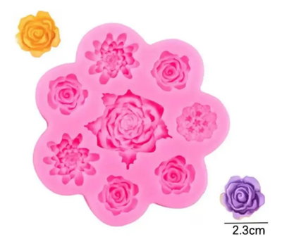 Molde de Silicona Florcitas x 8