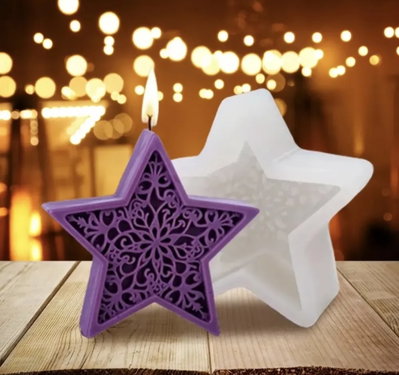 Molde silicona estrella labrada