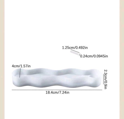 Molde silicona porta sahumerio ondas