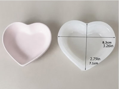 Molde silicona cuenquito corazon 