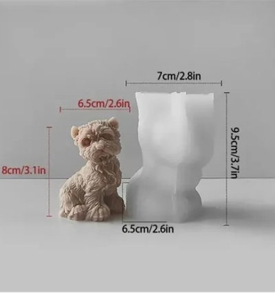 Molde de Silicona Perrito Sentado 3D 