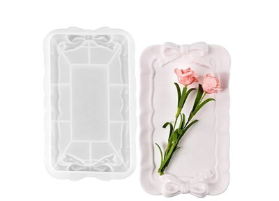 Molde de Silicona bandeja rectangular con moño