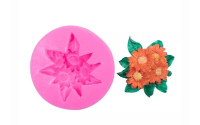 Molde de Silicona ramito de flores 