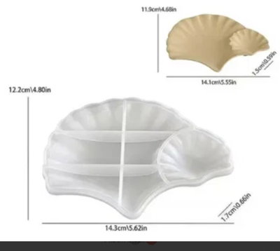 Molde de Silicona bandeja Gingko doble 
