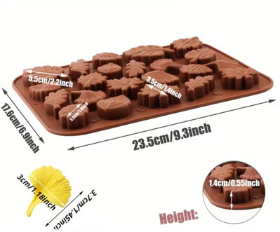 Molde de Silicona placa hojas