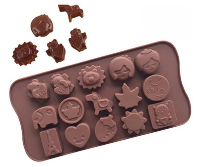 Molde de silicona placa emojis 