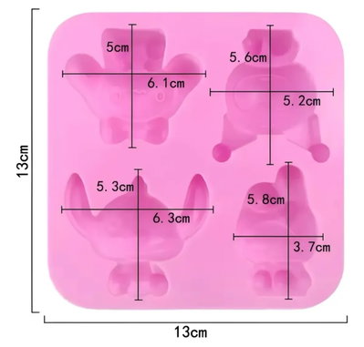 Molde de silicona kuromi stich