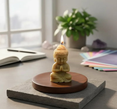 Molde silicona Buda meditación 2d