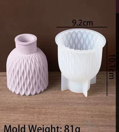 Molde de Silicona florero ondas agua 