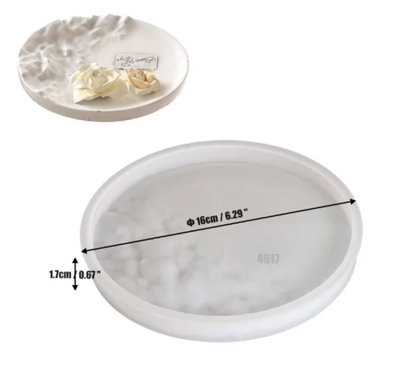 Molde de Silicona plato mitad rugoso 