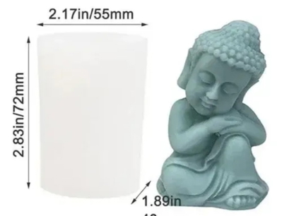 Molde silicona Buda descansando 3d 