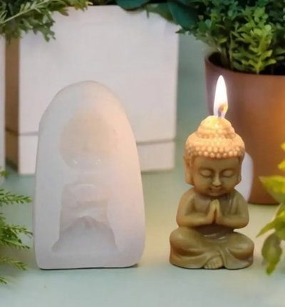 Molde silicona Buda meditación 2d