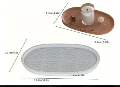 Molde de Silicona bandeja ovalada texturada