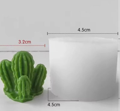 Molde de silicona cactus 