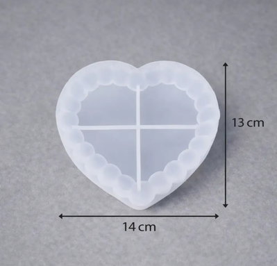 Molde de Silicona bandeja corazón bubble