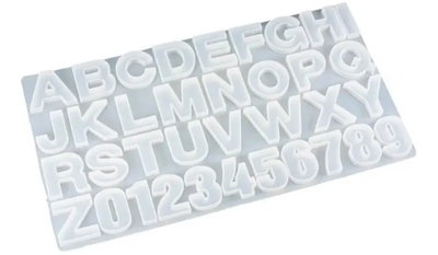 Molde de Silicona letras con numero