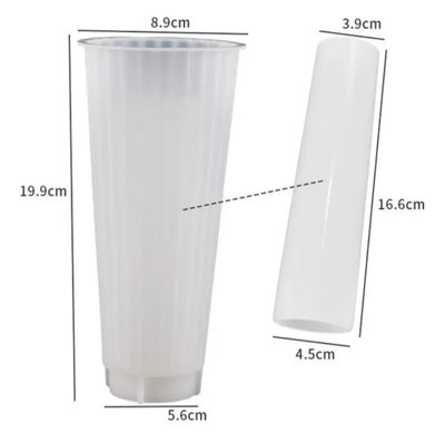 Molde de Silicona florero rayado xl