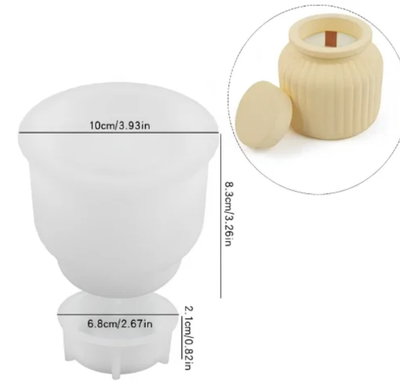 Molde de silicona contenedor con tapa xl