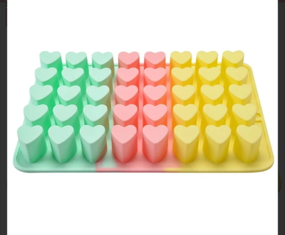 Molde de silicona corazones altos 