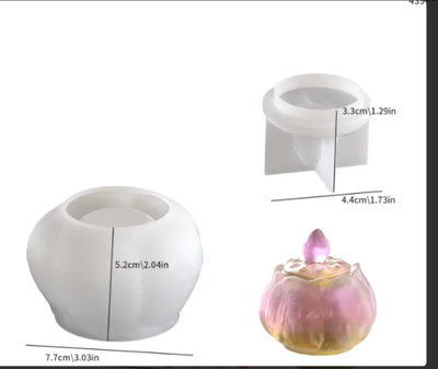 Molde de silicona alhajero pétalos 