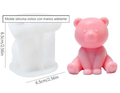 Molde silicona osito manos adelante 
