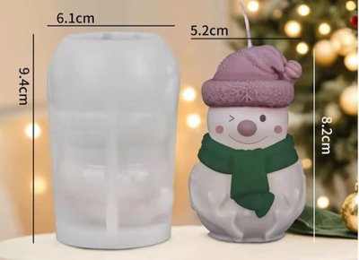 Molde silicona muñeco de nieve  