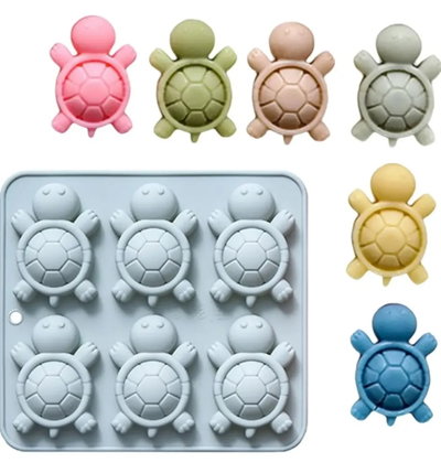 Molde de silicona placa tortugas