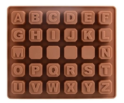 Molde de Silicona placa letras cuadradas